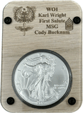 Engraved First Salute coin and Case