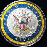 USN Colorized Silver Eagle