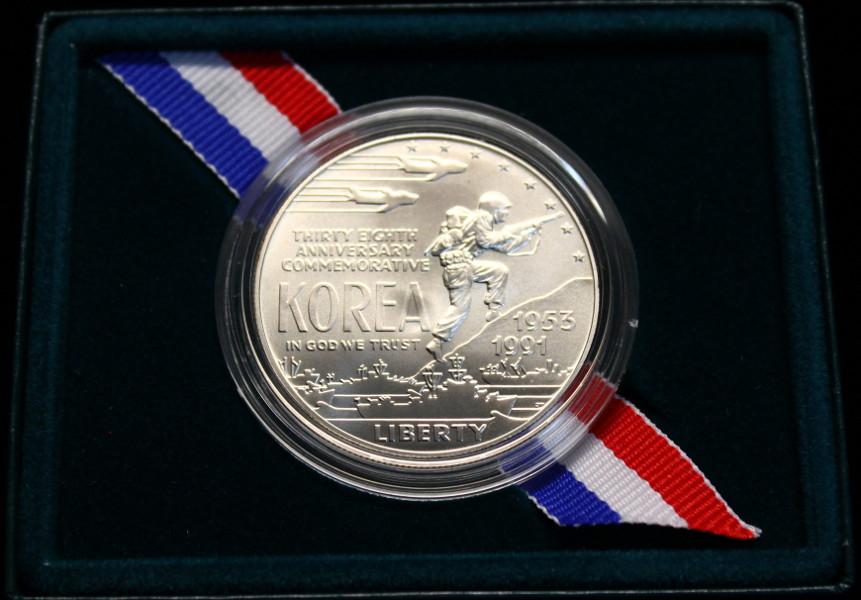 Commemorative Silver Dollars - 1991 Korean War Commemorative Silver Dollar