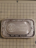 Custom Engraved Flag Bar 1oz .999 Fine Silver