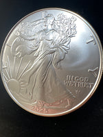 2025 Colorized Silver Eagle Navy Theme