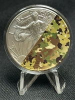 Random Year Colorized Silver Eagle