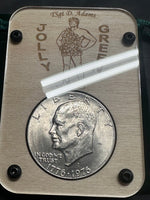 Dollar coin with engraved case