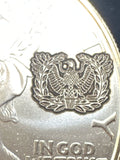 Rising Eagle Engraved Silver Dollar