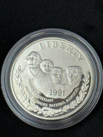 1991 Mount Rushmore commemorative silver dollar A42