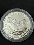 1991 Mount Rushmore commemorative Silver dollar A43
