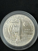 1992 Columbia Commemorative Silver dollar A40