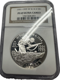1991/1995 W.W. II D-Day Commemorative Silver Dollar