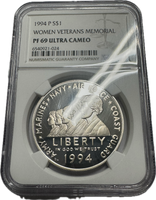 1994 Women Veterans Commemorative Silver Dollar