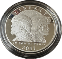 2011 Army Commemorative Silver Dollar w/Personalization