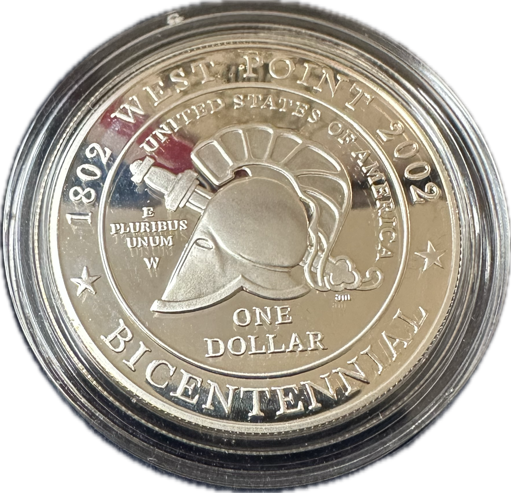 2002 USMA Centennial Silver Dollar w/personalization