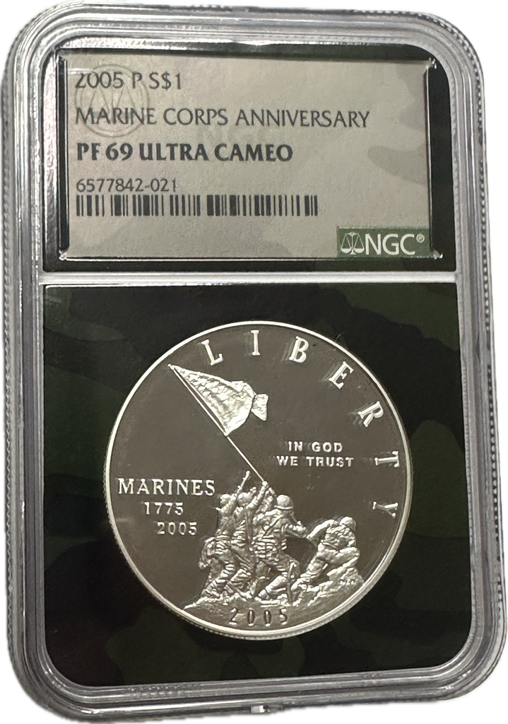 2005 Marine Corps Anniversary Silver Dollar