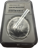 1993 American Silver Eagle Silver Dollar