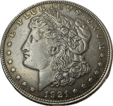 1921 Morgan Dollar first salute coin