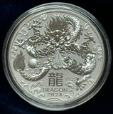 2024 Year of the Dragon 1 Dollar Silver Coin