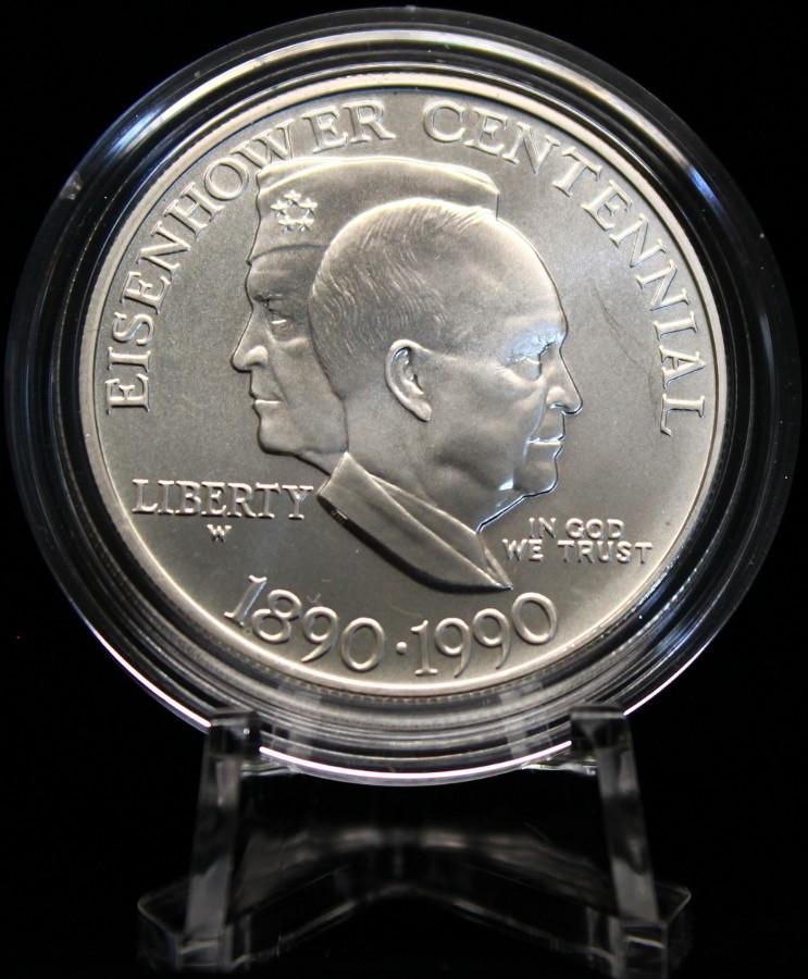 Commemorative Silver Dollars - 1990 Eisenhower Centennial Silver Dollar